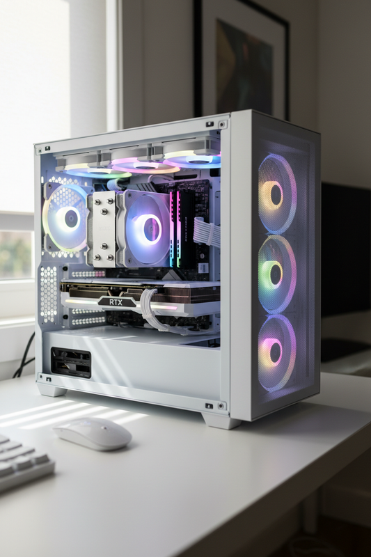 Weißer RGB Gaming PC – ähnlicher Style